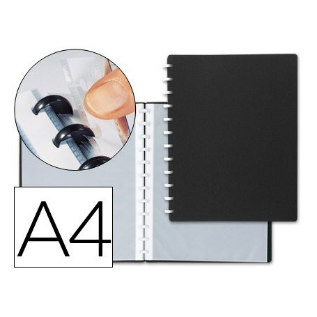 Protège-documents A4 20 pochettes amovibles Cyan - Liderpapel