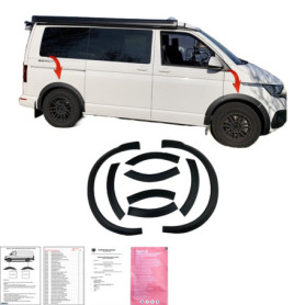 Enjoliveurs de Passage de Roue ONEWAY pour Volkswagen Transporter T6.1 - Noir Mat
