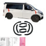 Enjoliveurs de Passage de Roue ONEWAY pour Volkswagen Transporter T6.1 - Noir Mat