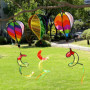 Lot de 3 Éoliennes Décoratives Multicolores 110 cm pour Intérieur et Extérieur