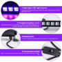 Bande LED UV Noire 36W avec Interrupteur - Éclairage Ambiance Fête