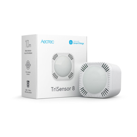 Aeotec TriSensor 8 - Capteur 3 en 1 pour Maison Intelligente