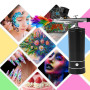 Airbrush Ongle, Air Brush Kit aérographe portable avec compresseur, 950 mAh, rechargeable pour le design des ongles, la décorati