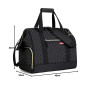 Lekesky - Sac de voyage Weekender pour femme - Petit sac de sport - Avec compartiment à chaussures, Noir/surpiqué, 33L