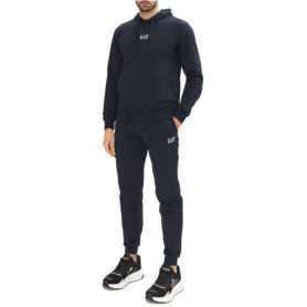 Survêtement EA7 Bleu avec Capuche et Poches