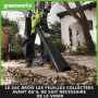 Aspirateur Souffleur de Feuilles 40V Greenworks avec Batteries et Chargeur