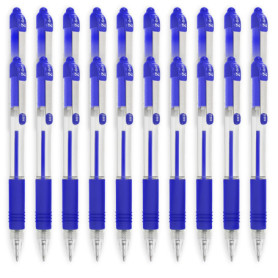 Lot de 50 Stylos à Bille Rétractables Zebra Z-Grip - Encre Bleue