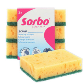 Éponges Grattantes Sorbo - Lot de 3 pour Nettoyage Intensif