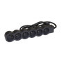 Rallonge Multiprise Extra-Plate Legrand 6 Prises 1,5m Noir et Gris