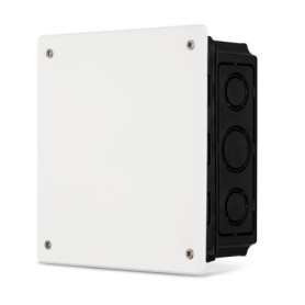 Boîte de Dérivation Encastrée REV - 15x15x6 cm, Blanche, Ignifuge