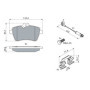 Plaquettes de Frein Avant Bosch BP1323 - Jeu de 4 avec Accessoires