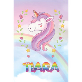 Carnet Personnalisé Tiara avec Licorne Arc-en-Ciel - 6x9
