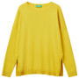 Pull Femme Jaune à Col Ample United Colors of Benetton