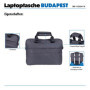 Sacoche unisexe DONAU TRAVEL Budapest pour ordinateur portable 14" - Gris