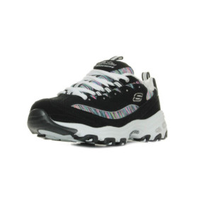 Skechers DLites Interlude - Chaussures de Sport Femme Noir Multicolore