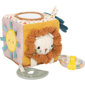 Cube de Jeu en Tissu Little Lion pour Bébé - Jouet de Motricité Multifonctionnel