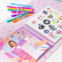 Kit de Coloriage TOPModel T-Shirt Designer avec Autocollants et Pochoir