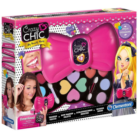 Clementoni Crazy Chic - Trousse de Maquillage Noeud avec Fards et Gloss
