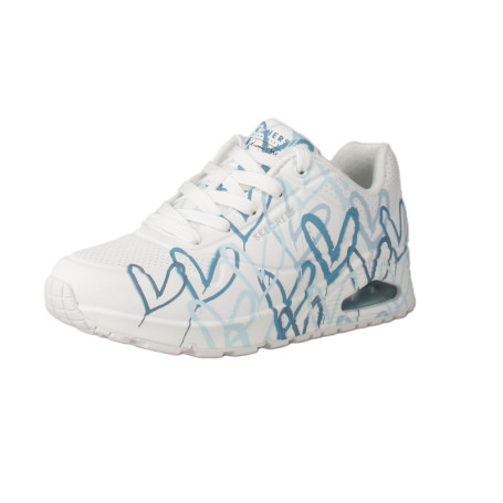 Baskets Skechers Uno Spread The Love pour Femme - Design Cœur Blanc 37 EU