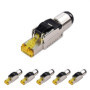 Câble Ethernet Cat 8 RJ45 Blindé - Pack de 6 Connecteurs