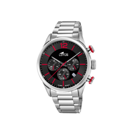 Montre Chronographe Analogique Lotus 18688/6 - Argent et Noir