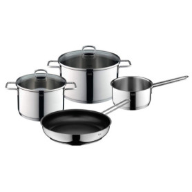 Set de Casseroles Silit Alicante en Acier Inoxydable avec Couvercles en Verre