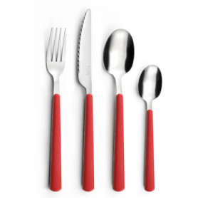 Ménagère 24 Couverts Tonic Rouge - Pradel Essentiel