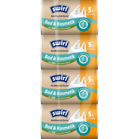 Sacs Poubelle Swirl 5 Litres avec Poignées Indéchirables