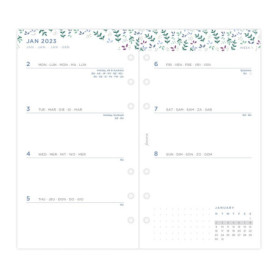 Agenda Semainier Filofax Garden 2023 - Recharge Personnalisée