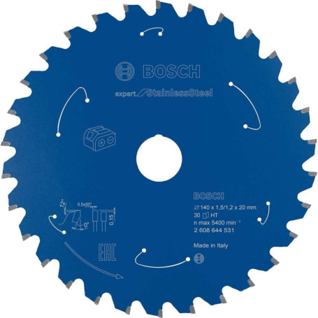 Lame de Scie Circulaire Bosch Expert pour Acier Inoxydable - 140 mm