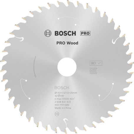 Lame de Scie Circulaire Bosch PRO Wood Cordless 140mm - Idéale pour le Bois