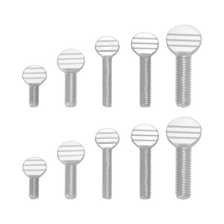 Lot de 50 vis moletées en acier galvanisé pour bricolage - M5, M6, M8