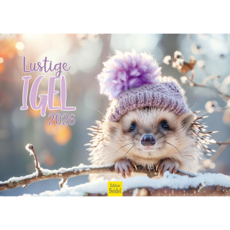 Calendrier mural 2026 - Hérisson amusant - Edition Seidel A3