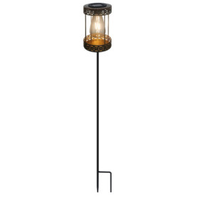 Lampe Solaire Rétro en Bronze pour Jardin et Terrasse