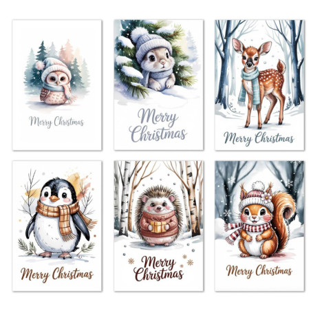 Lot de 12 Cartes de Noël avec Enveloppes - Edition Seidel