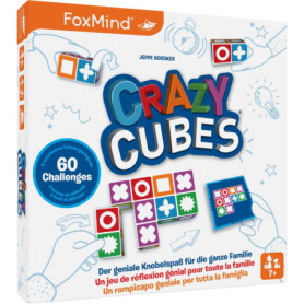FoxMind Crazy Cubes - Puzzle de Dés Amusant pour Toute la Famille