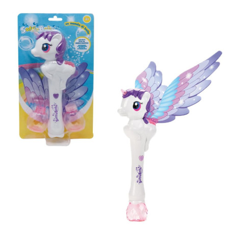 Souffleur à Bulles Licorne avec Ailes et Lumières LED - 100 ML