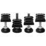 Lot de 4 Embouts Carrés Ajustables pour Pieds de Meubles - Noir