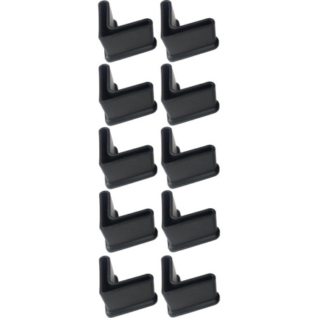 10 Embouts de Pieds d'Étagère Triangle en Caoutchouc Souple - Protection Meuble