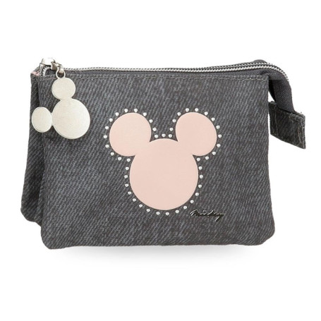 Porte-Monnaie Mickey Studs en Polyester Noir - Disney