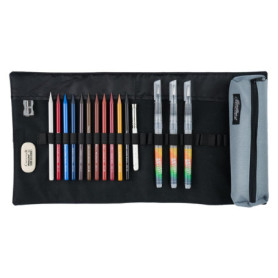 Kit d'Artiste Édition Automne CRETACOLOR avec Étui à Rouleau - 18 Pièces