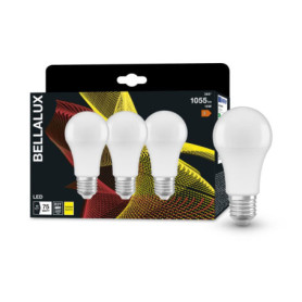 Pack de 3 Lampes LED E27 BELLALUX Blanc Chaud 2700K - Remplacement 75W