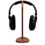 Support Casque Audio en Bois de Noyer - Porte-Casque Universel Design