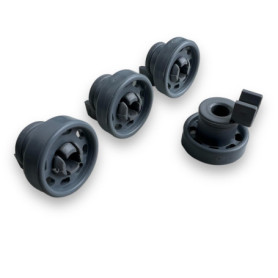 Set de 4 Roulettes pour Panier de Lave-Vaisselle - Compatible Bosch et Autres Marques