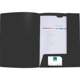 Exacompta Chemises de Présentation Krea Cover en Polypropylène Noir - Lot de 30