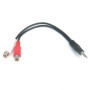 Adaptateur Audio 3.5mm vers Cinch Stéréo - 0.2m Noir