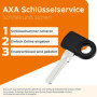 Cadenas AXA Solid Plus Rétractable - Sécurité 11 avec Clé Amovible - Noir