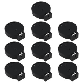 eMagTech Lot de 10 Supports de Piles Bouton CR2450 pour PCB - Noir