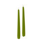Lot de 12 Bougies Coniques Vert Olive - 30 cm