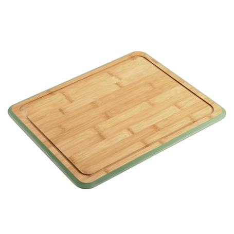Planche à Découper en Bambou KESPER avec Rainure à Jus - 40 x 30 cm